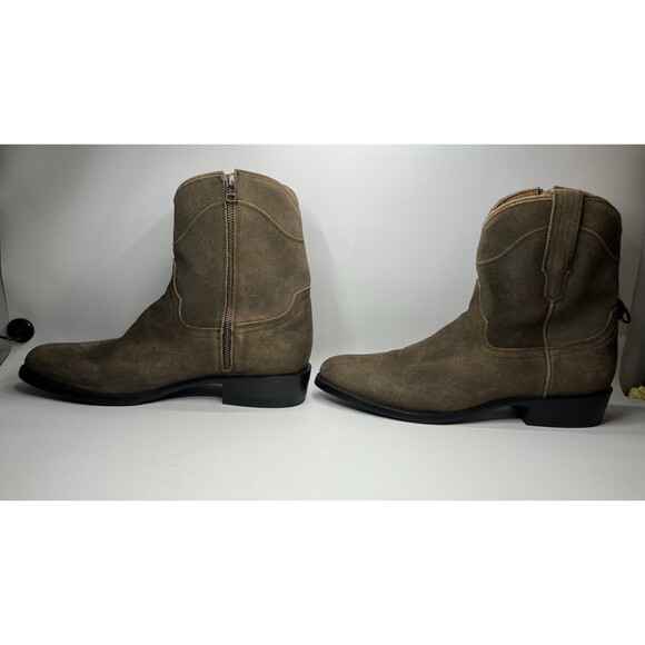 Tecovas The Dean Men’s Zip Up Cowboy Boots Brown Suede Sz 12.5 D main image 6